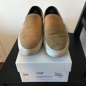 Common Projects "Slip On Retro In Suede Tan"